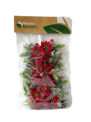 Dekoračný doplnok Vianočný Bijsteker Pionsettia – 15 cm, 7 cm