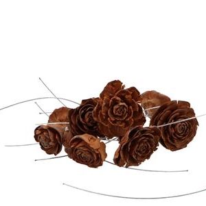 Dekoračný doplnok Pick Nature Plug Cedar Roses Naturel – prírodná, balenie 50 ks